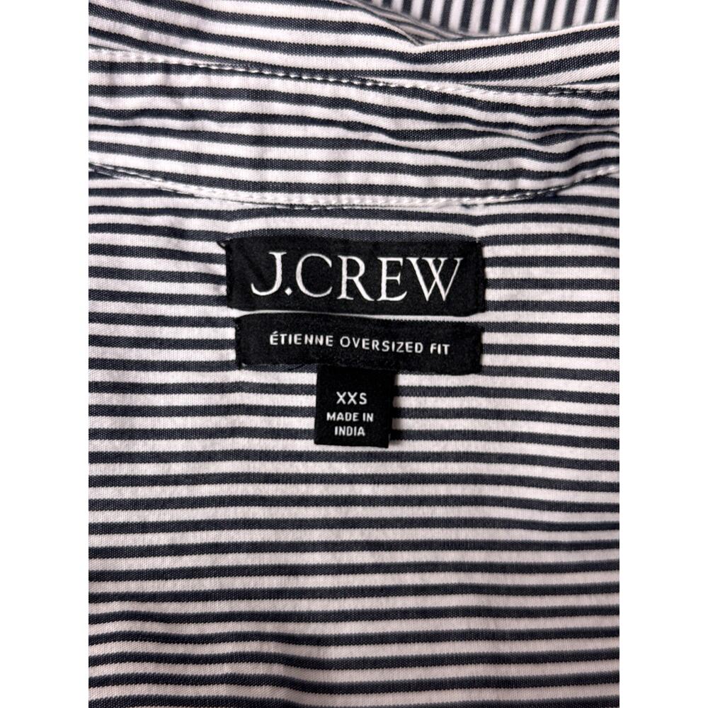 J Crew Etienne Oversized Shirt XXS Womens Oxford Striped Long Sleeve - Picture 7 of 9